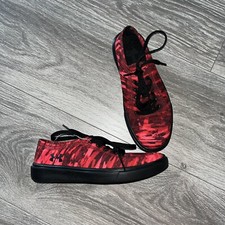 Under Armour Low Top Lace Up Sneakers Shoes Red Black New Youth Kids Sz 1 1Y