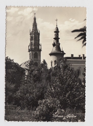 TR BZ 11 Bolzano giardini viaggiata 1960