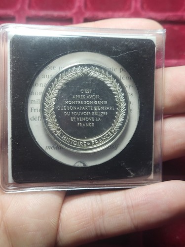 #07-079 ~ Médaille bonaparte grand génie militaire - Argent 17g / médaille 勋章 - Picture 4 of 4