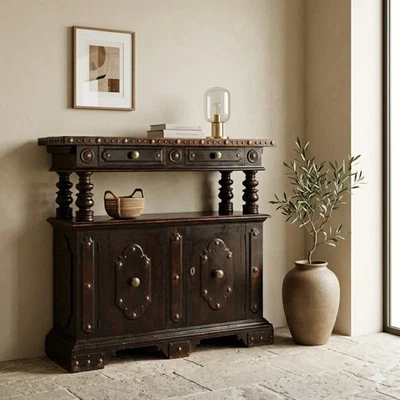 Antike Anrichte im Barockstil Holz Italien des XX Jhs - Bild 1 von 4