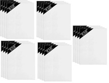 20 x Blank Artist Canvas Set 45 x 60cm Large Plain Painting Boards Stretched