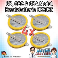 4x CR2025 Batterie +L&ouml;tfahne f&uuml;r GameBoy Modul Spielstand Speicher Pokemon Wario