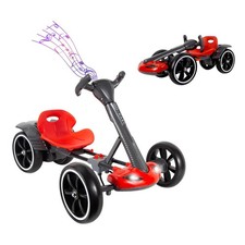 Kids Go Kart 6V Electric Pedal Folder Go Kart 390W Motor for 3-6 Years Child