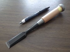 Tasai Japanese Bench Chisel 21mm Kongo Rikishi Gumi Handle Signed Kaneei