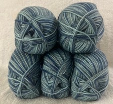 5 Cake Peru NOVELTY SPARKLE Wool Super Wash STE Yarn w/Nylon 8.5oz 242gr 3021 D