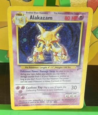Pokmon TCG Alakazam Holo Rare Card 1/130 Base Set 2, Vintage WOTC DMG | eBay Pokmon TCG Alakazam Holo Rare Card 1/130 Base Set 2, Vintage WOTC DMG | eBay