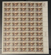 1975 US STAMPS # 1555 D.W. Griffith Full Sheet EFO ERROR Major Color Print Shift