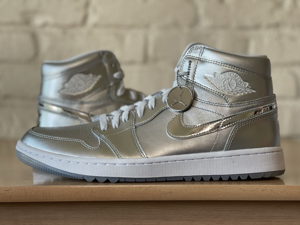 新品未使用ナイキ　ゴルフ　AIR JORDAN 1 HIGH G NRG27.5 Nike Air Jordan 1 High G NRG Gift Giving Pack PGA Golf Silver