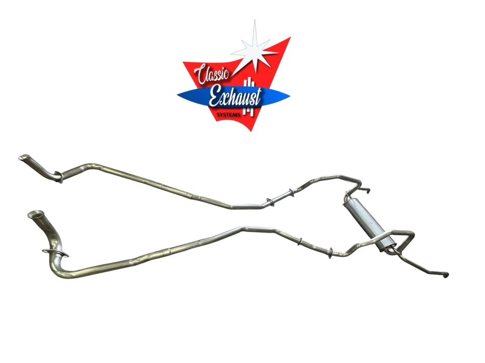 Buick Lesabre & Wildcat 1963 escape doble, acero inoxidable sin resonadores Foto 3 de 3