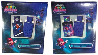 Nintendo Mario Galaxy Movie Wende- Einzel Bettwäsche Set , 2 Motive zur Auswahl