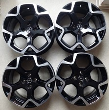 4 Stück Alufelgen - original OPEL 6,5 x 17 Zoll schwarz glanz - 672044871