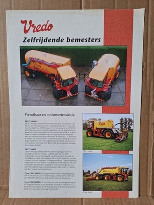 Vredo Zelfrijzende bemesters Dutch brochure tractor hauler