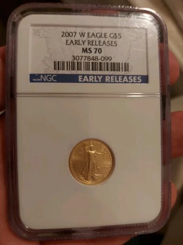 NGC 2007 W EAGLE G$5 EARLY RELEASES  MS70 GOLD COIN