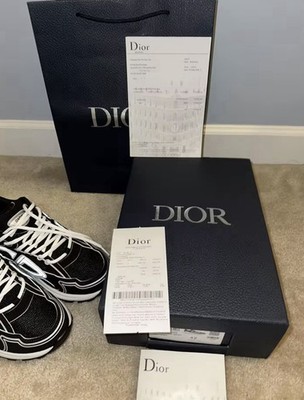 Dior Men's Low Top Reflective Sneakers Black/White New w/ Box eu(42)