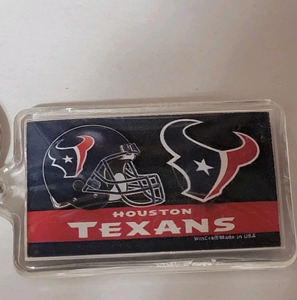 Vintage Houston Texans Double Sided Keychain NFL Football Made In USA - Image 2 of 4