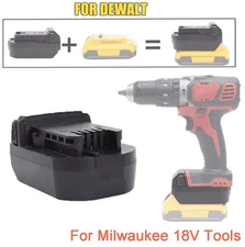 Battery Adapter for Dewalt 20V Li-ion Battery to for Milwaukee 18V Power Tools