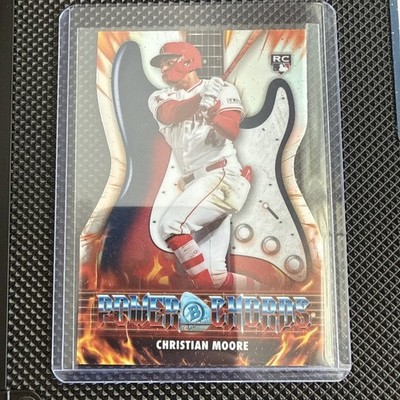 Topps 2026 Topps Chrome Power Chords Christian Moore #PC-19 Angels RC Insert
