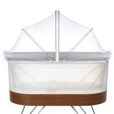 Bassinet Cover Mosquito Net with -Way Zippers Foldable Bassinet Bedside Sleep...