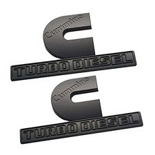 2pcs Cummins Turbo Emblems 3D Logo for Ram 2500 3500 Nameplate Emblem Mopar ...
