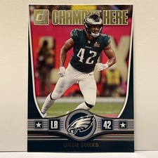 2025 Panini Donrus NFL Football - Oren Burks Champ is Here #CIH-OBS (Eagles)