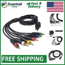 Versatile 6ft Component Audio Video Cable for PS2/PS3 - Supports HD Resolutions