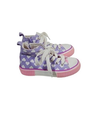 Girls Purple  Lavender Pink Hi Top  Sneakers -26/9.5us