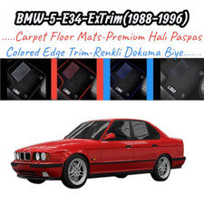 Teppich Fu�matten f�r BMW-5-E34-ExTrim (1988-1996) Custom Trim - Schwarz-Grau