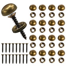 Brass Decorative Screws With Caps 16 Pcs Wood For One Size Bronze