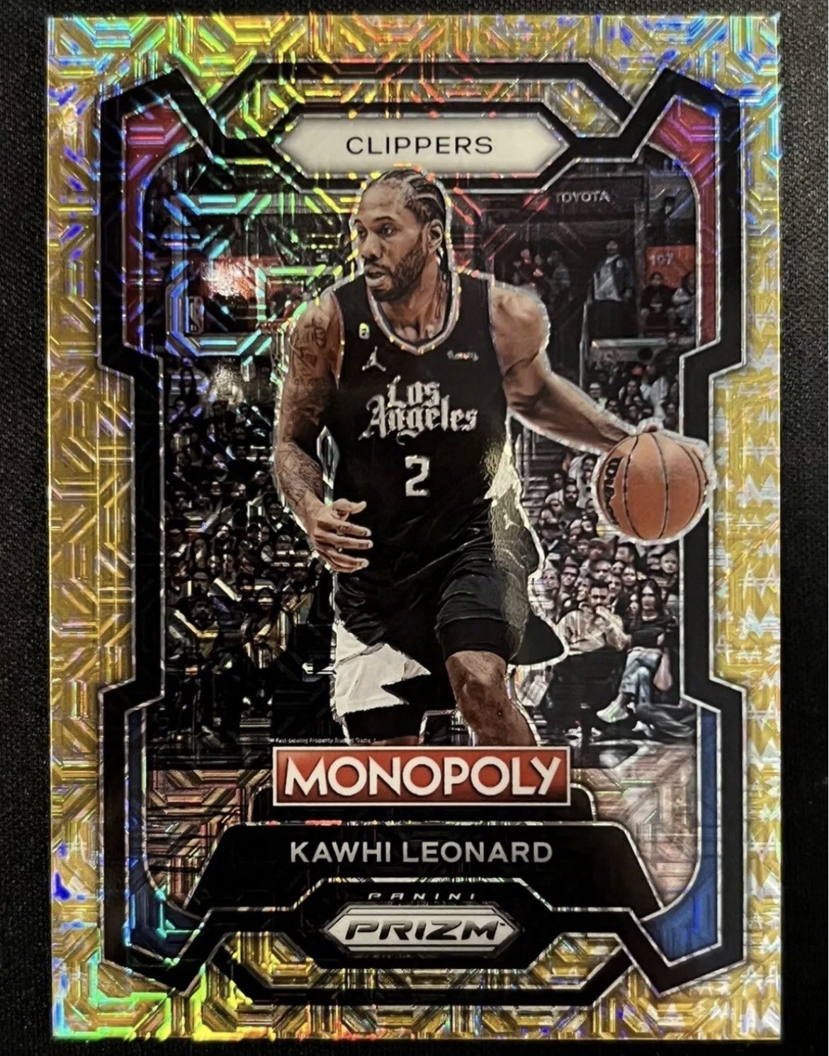 2023-24 Panini Prizm Monopoly Kawhi Leonard #37 Millionaire Gold Mojo Prizm /500