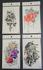 4 Sheets Premium Quality Middle Half Arm Temporary Tattoos For Men  Women 13