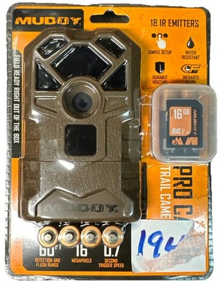  MUDDY Pro Cam 16 Combo Video Trail Camera Batteries & 16GB Memory Included