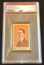 1926 W512 #39 WALTER HAGEN TOBACCO ROOKIE PSA 6 ONLY 56 GRADED HIGHER NEW GRADE