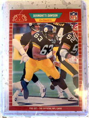 1989 Pro Set Dermontti Dawson #344 Rookie Card - RC  - Hall of Famer - Steelers