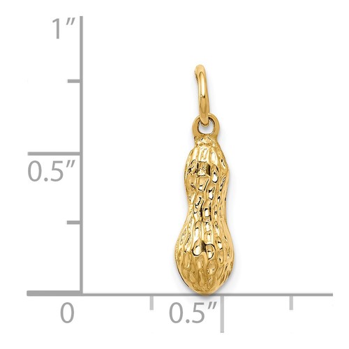 14k Yellow Gold 14k 3D Peanut Charm - Picture 4 of 4
