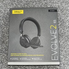 Jabra Evolve2 65 Wireless Headset, USB-A, UC, Black Long Battery Life Brand New