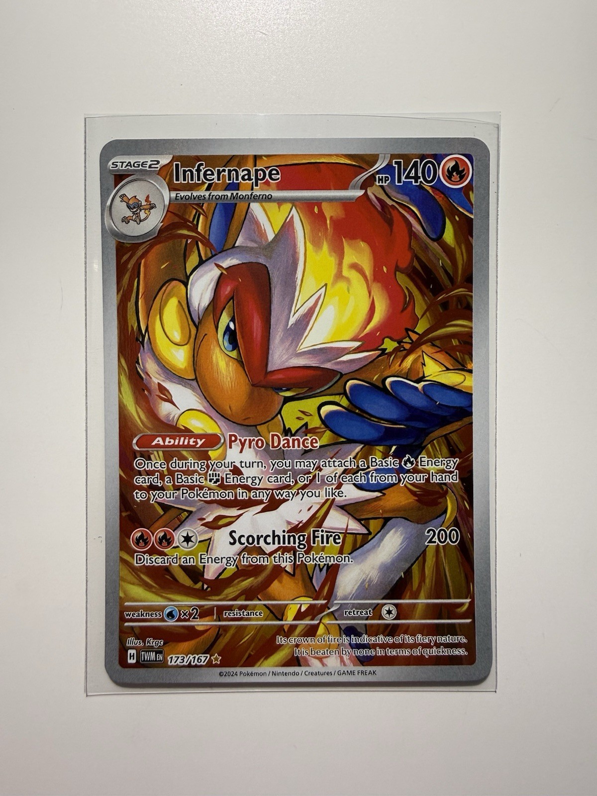 Infernape 173/167 Sv06: Twilight Masquerade Holo Pokemon Card Full Art