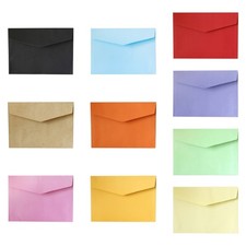 20Pcs Retro Colorful Envelopes Solid Color Envelope for Birthday Card Invitation