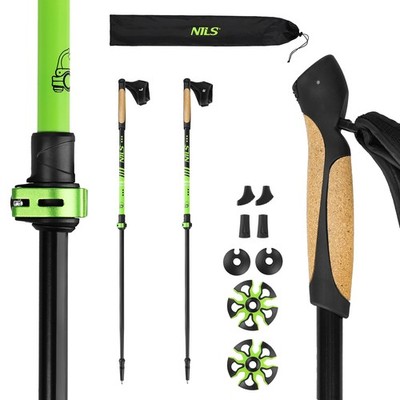 Nordic Walking Stöcke Aluminium Teleskop verstellbar 93-125 cm Kork NILS NW8611