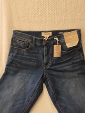 Madewell Jeans Athletic Slim Mens 32x32 Dark Wash Whiskering Stretch Tapered Leg