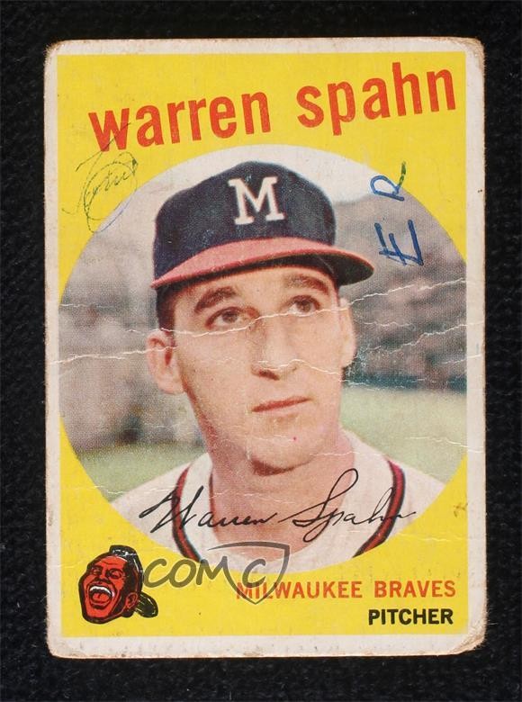 1959 Topps Venezuelan Warren Spahn #40 HOF 0xi1