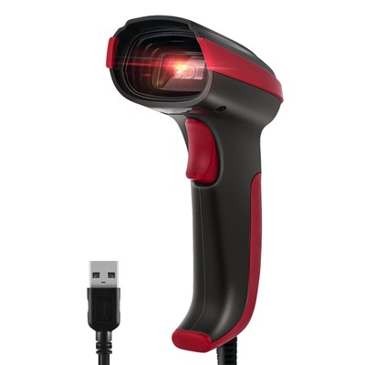 Barcode Scanner Wired,2D Bar Code Reader Automatic QR 1D Bar Code Scanner Sup...