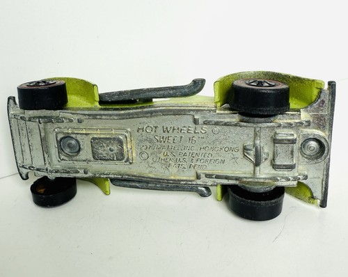 Hot Wheels Redline 1973 Sweet 16 Fluorescent Lime Green Enamel Hong Kong - Picture 10 of 10