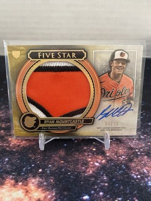 Topps 2021 Five Star Ryan Mountcastle Autograph Jumbo Patch Gold /10 Orioles