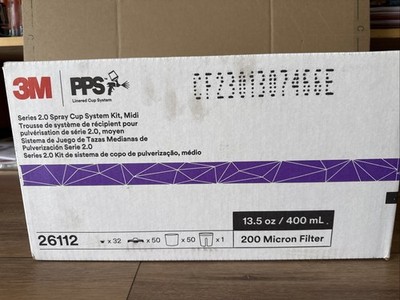 3M 26112 PPS Series 2.0 Spray Gun Cup, Lids and Liners Kit, Midi, 13.5 oz.