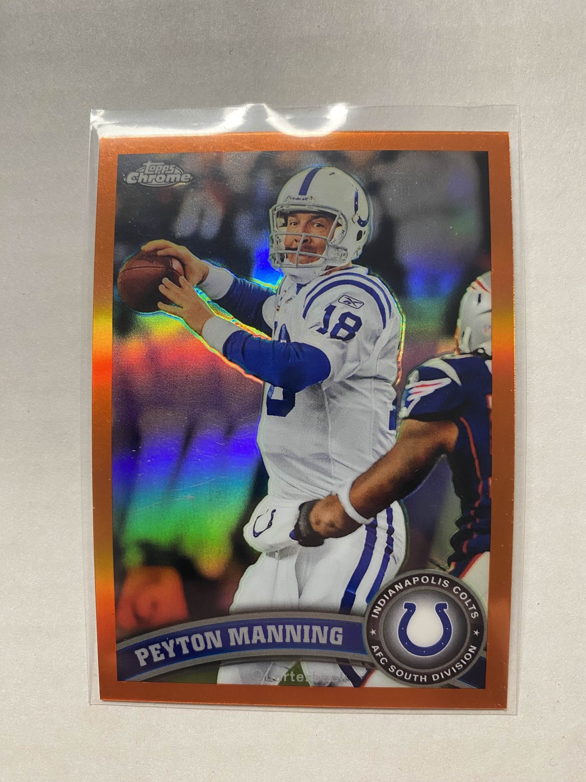 2011 Topps Chrome Orange Refractor Peyton Manning #110