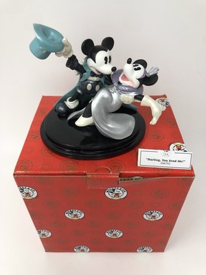 Vintage Mickey Mouse & Minnie Darling You Send Me Figurine Disney Enesco 5'' NIB