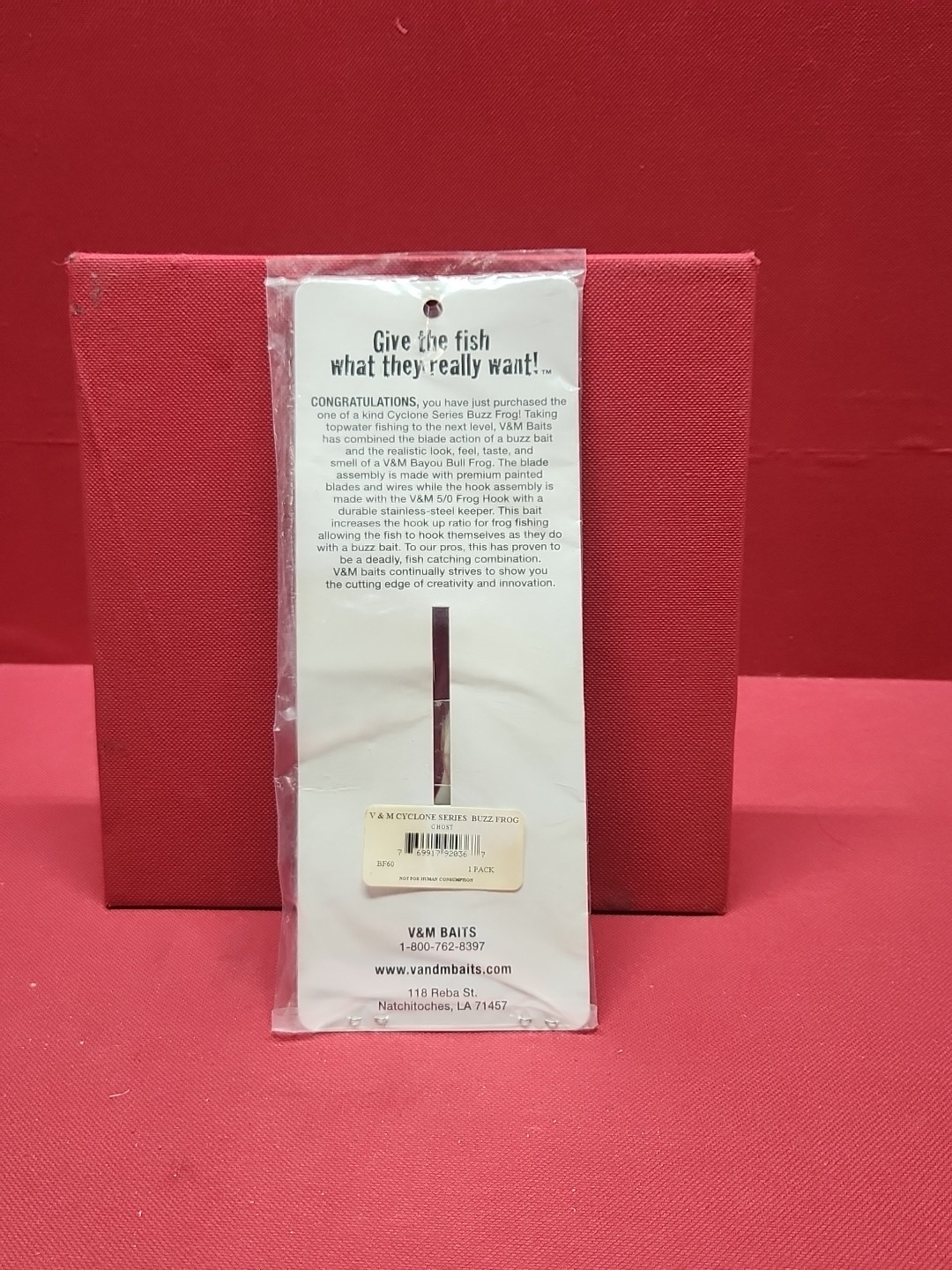 Vintage RARE Cyclone Series BUZZ FROG Buzzbait WHITE / WHITE "GHOST" NEW Orignal - Image 8