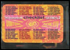 1995 Topps Stadium Club Virtual Reality Checklist Series 2 Baseball #NNO