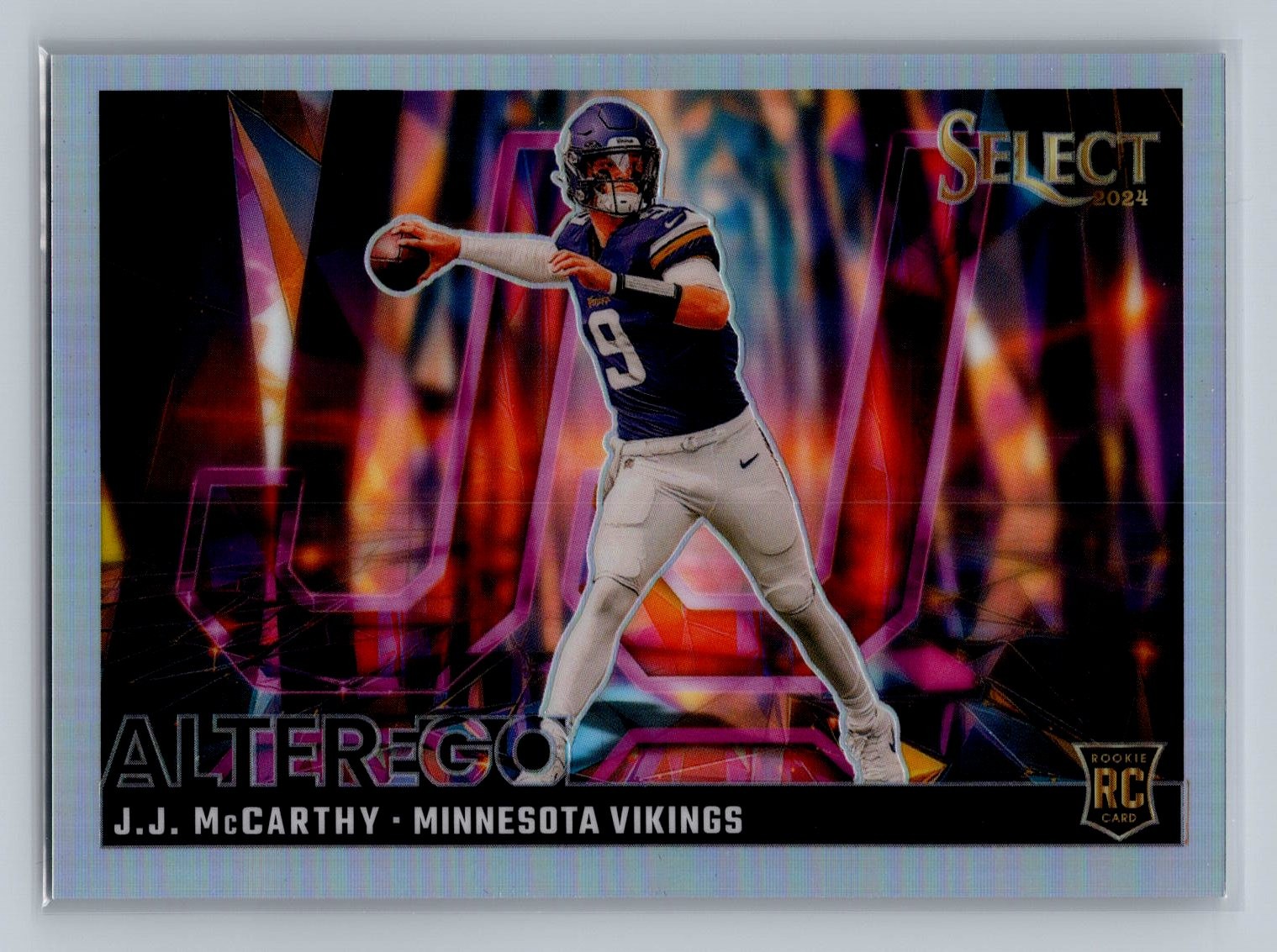 J.J. McCarthy 2024 Panini Select #24 Alter Ego Case Hit Rookie