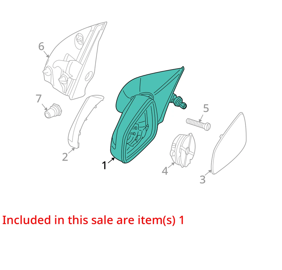 Espejo retrovisor Saturn Astra 2008 ASM O/S RR VIEW 13253342 - NUEVO FABRICANTE ORIGINAL 13253342 Foto 3 de 4